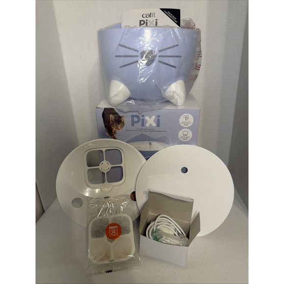 Catit Other - Catit Pixi Cat Drinking Fountain Blue LED Water Fountain Pet Bowl Tested